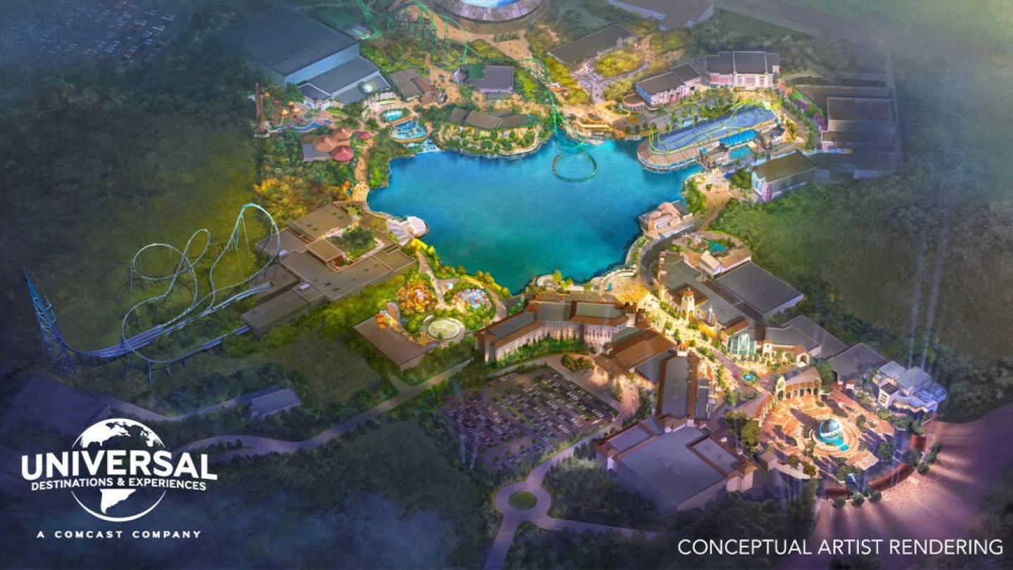 Conceptual artist rendering of the Universal United Kingdom Resort